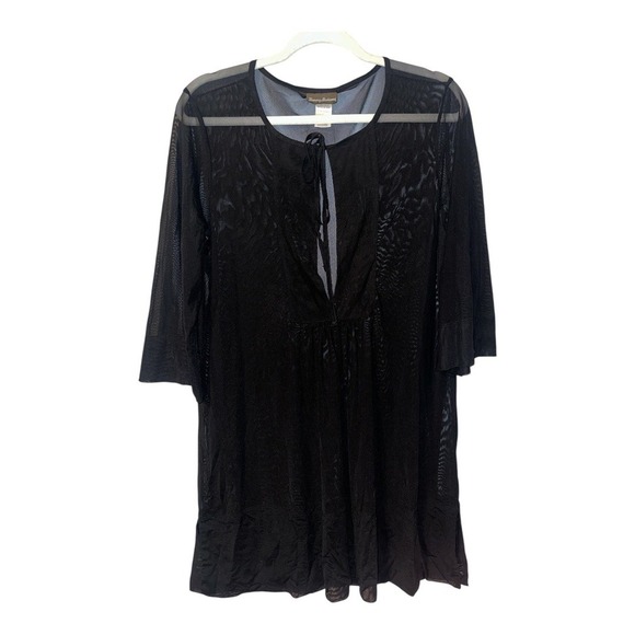 Tommy Bahama Black Sheer Swimsuit Coverup, Small - Picture 2 of 8